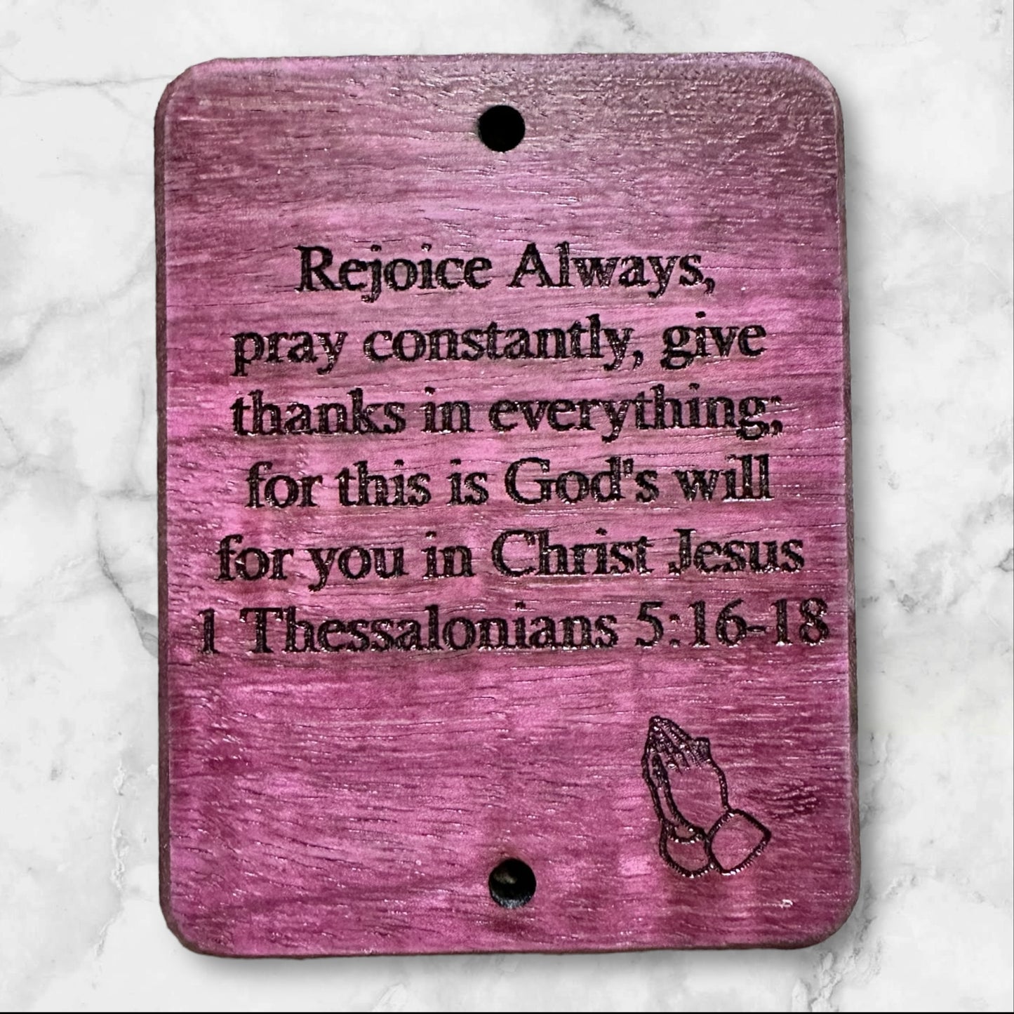 1 Thessalonians Exotic Wood Wall Plaque