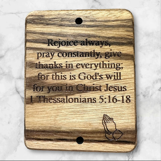 1 Thessalonians Exotic Wood Wall Plaque