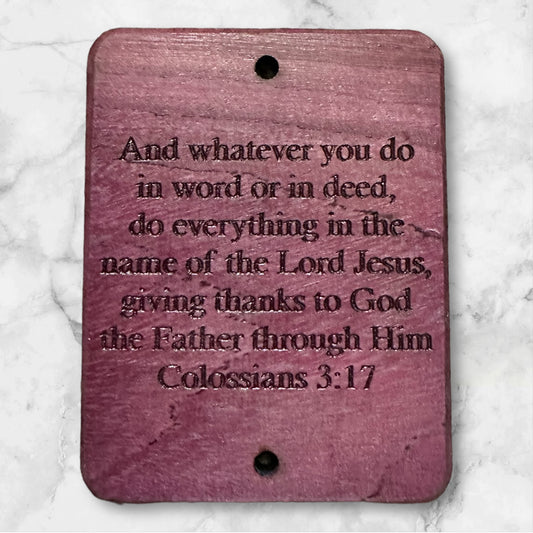 Colossians Exotic Wood Wall Plaque