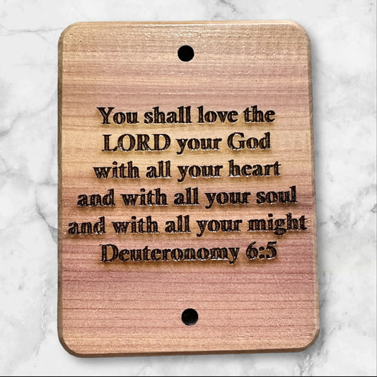 Deuteronomy Exotic Wood Wall Plaque