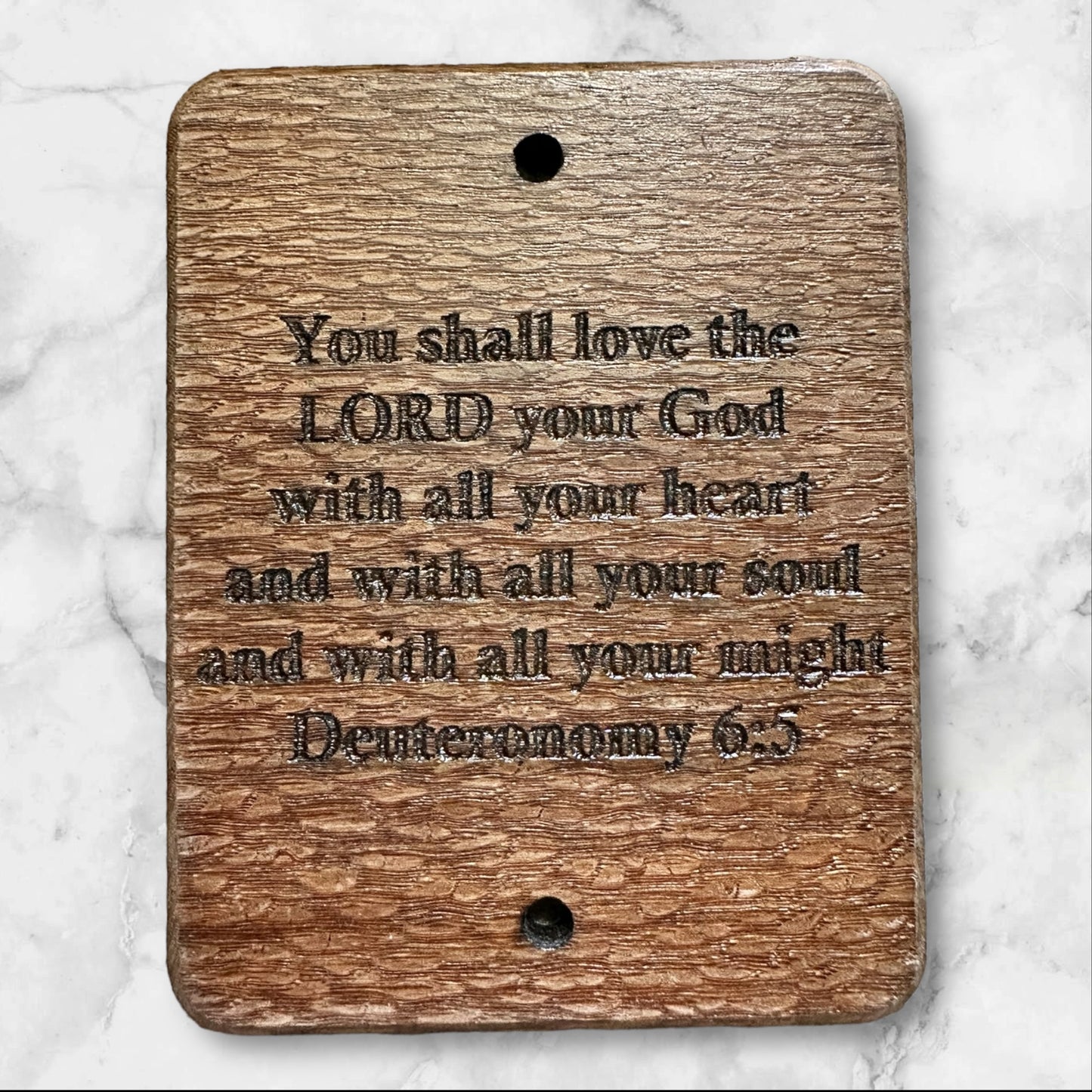 Deuteronomy Exotic Wood Wall Plaque