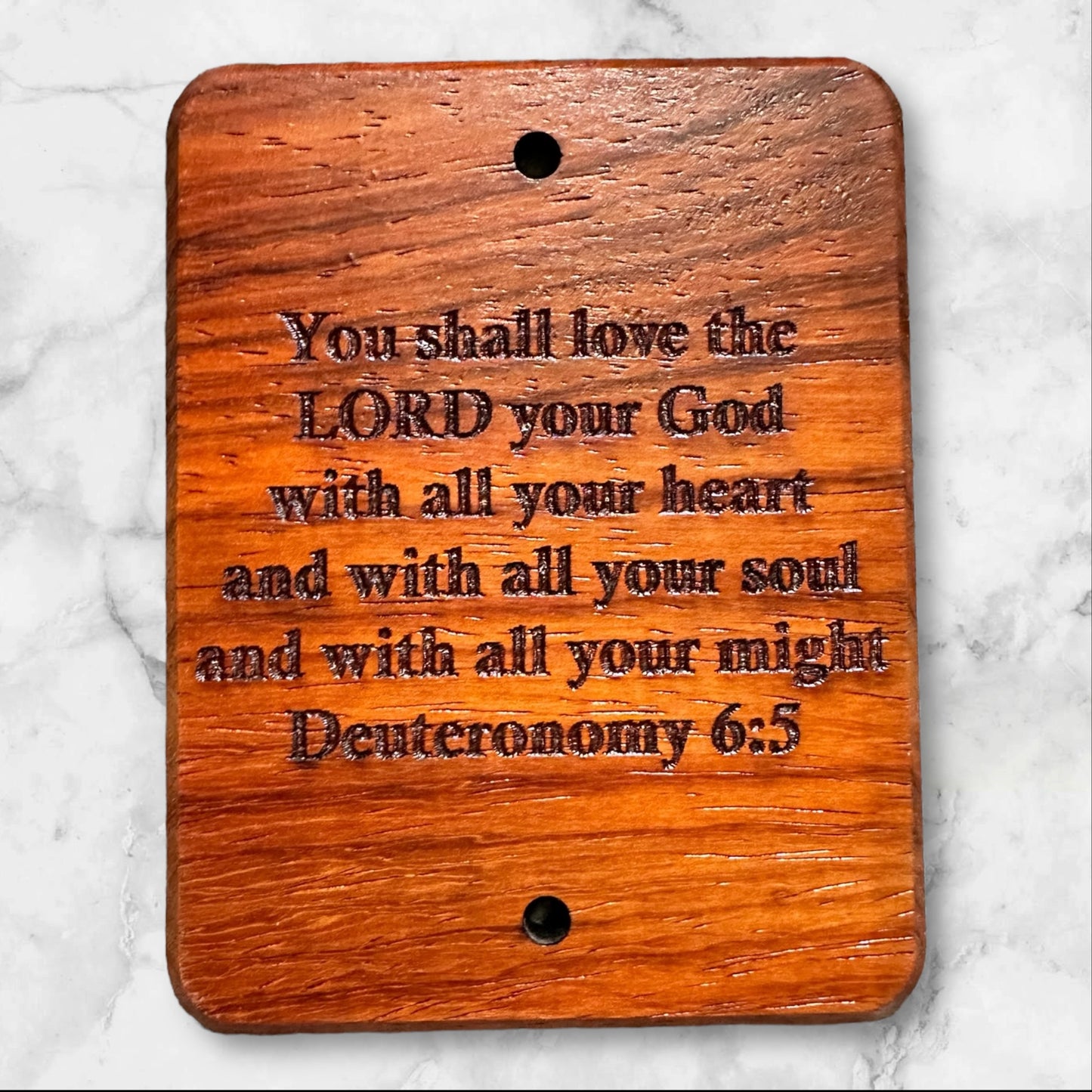 Deuteronomy Exotic Wood Wall Plaque