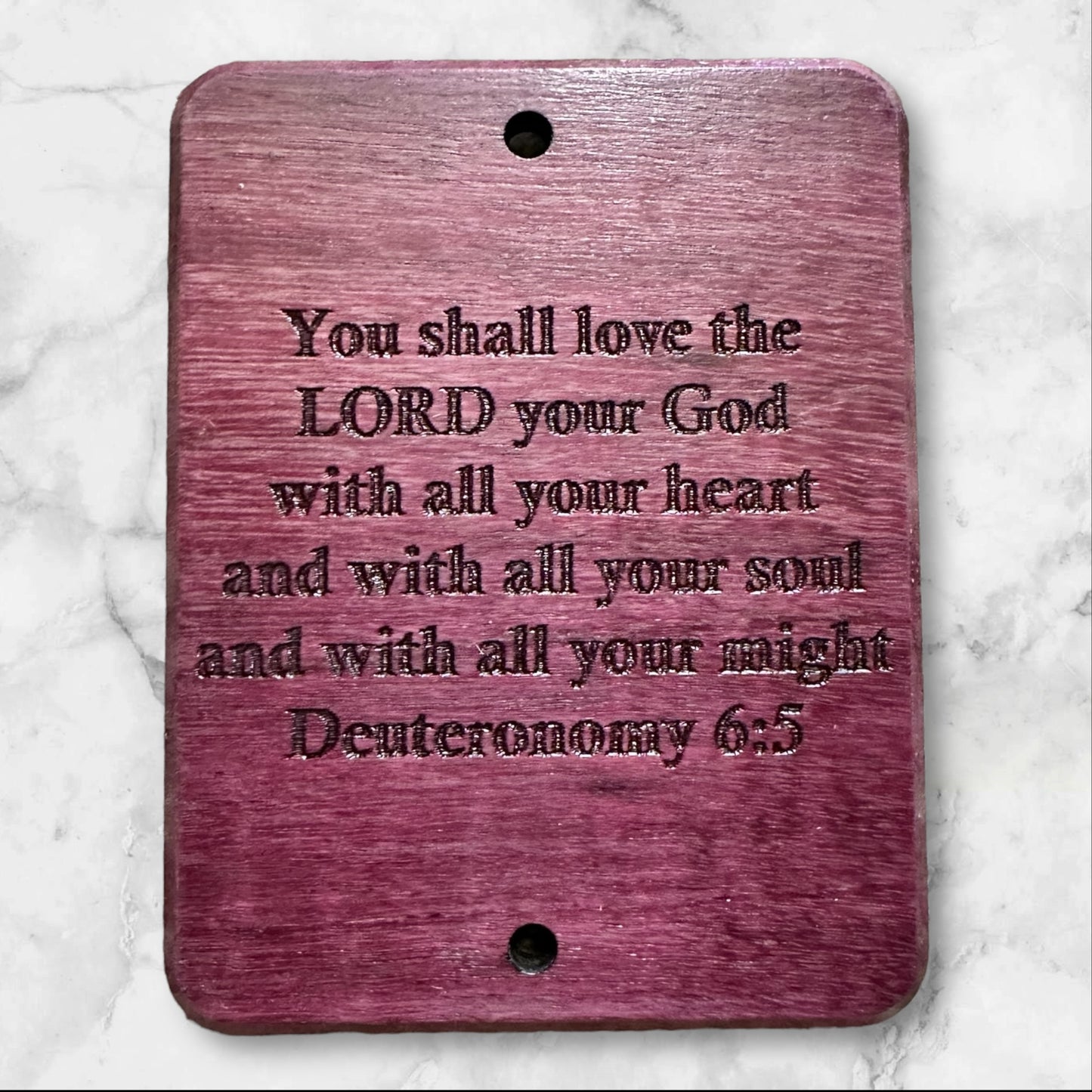 Deuteronomy Exotic Wood Wall Plaque