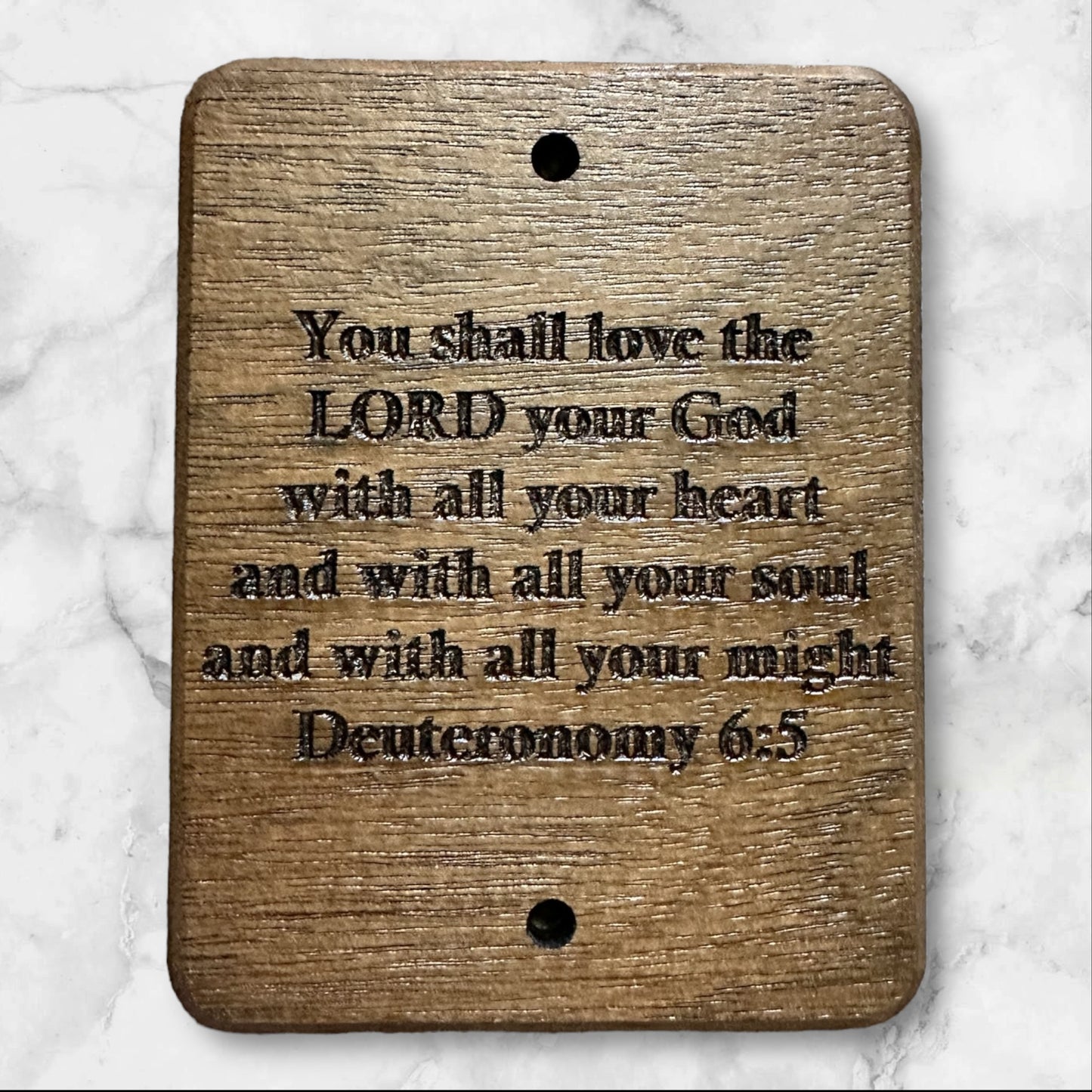 Deuteronomy Exotic Wood Wall Plaque