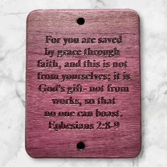 Ephesians Exotic Wood Wall Plaque